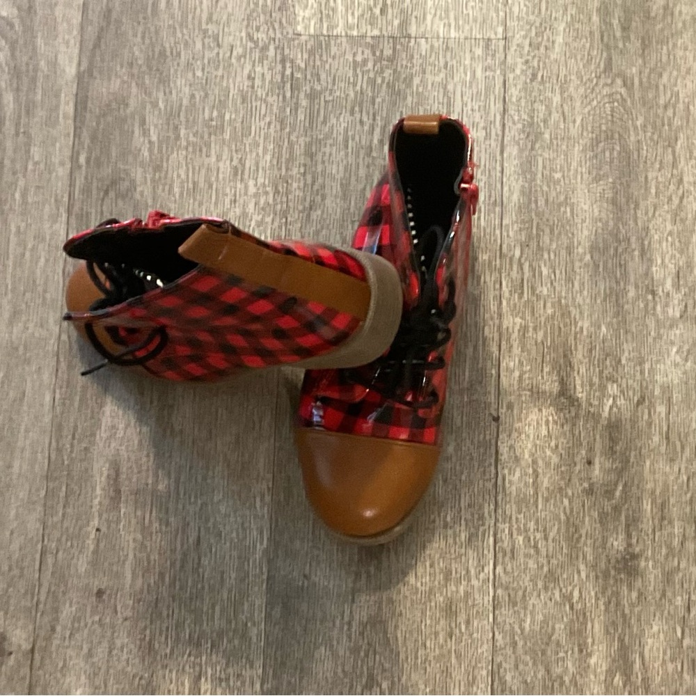 Stylish Red and Brown Kids Boots